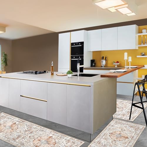 Ileading Kitchen Rugs Sets Of 3 Boho Kitchen Floor Mat Carpets Non Skid Machine Washable Kitchen Runner Area Rugs For Kitchen Floor Hallway Living Room Laundry Entryway thumb #7