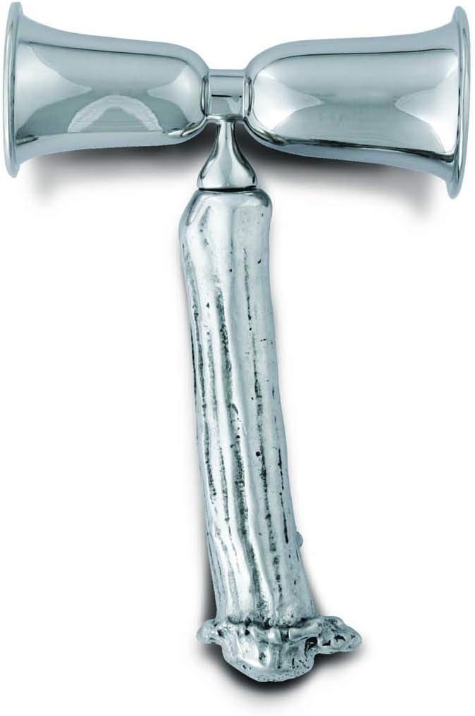 Pewter Antler Double Jigger