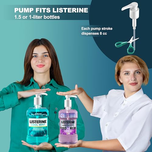 Pump Dispenser, Made to Fit Listerine 1.5 or 1 Liter Bottles [Package Includes 1 Pump]4