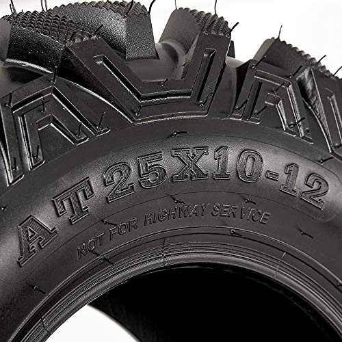 image for VANACC 25x8x12 25x10x12 ATV Tires 6PR Set of 4 Off-Road 25x8-12 25-8-1
