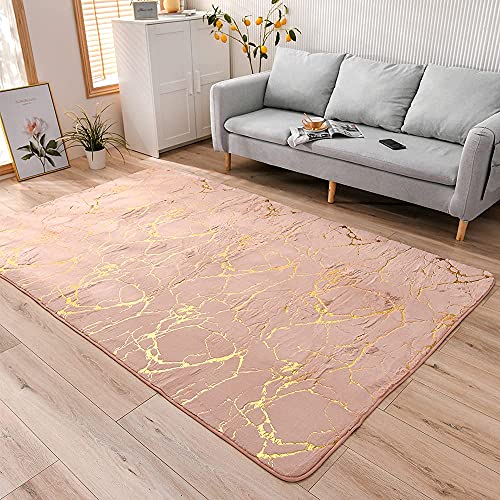 Btargot Soft Metallic Nursery For Princess Prince Castle Play Modern Colorful Abstract Area Rugs Anti-Skid Fluffy Rectangular Plush Velvet Home Decorative Carpet Throw Rug(Pink 5 * 8Ft) #TOP2