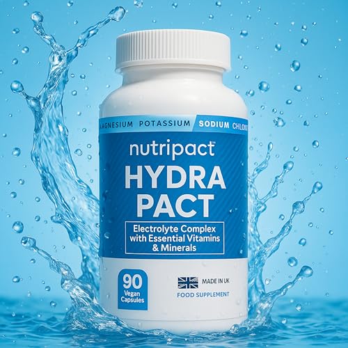 Electrolyte & Hydration Capsules – Hydra Pact 16-in-1 Zero Sugar Complex for Keto, Fasting, Running & Fitness – 90 Vegan Capsules by Nutripact