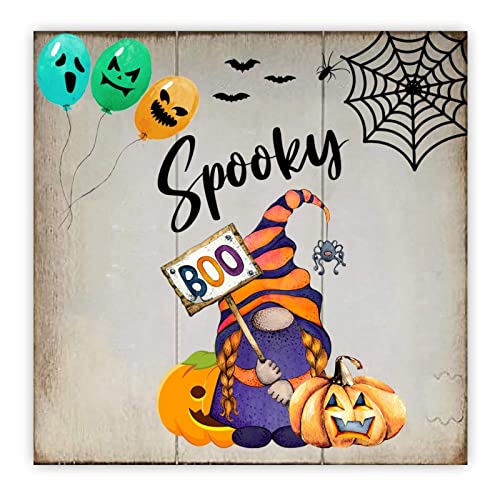 Panneau mural bois citrouille Halloween rustic chic decoration salon