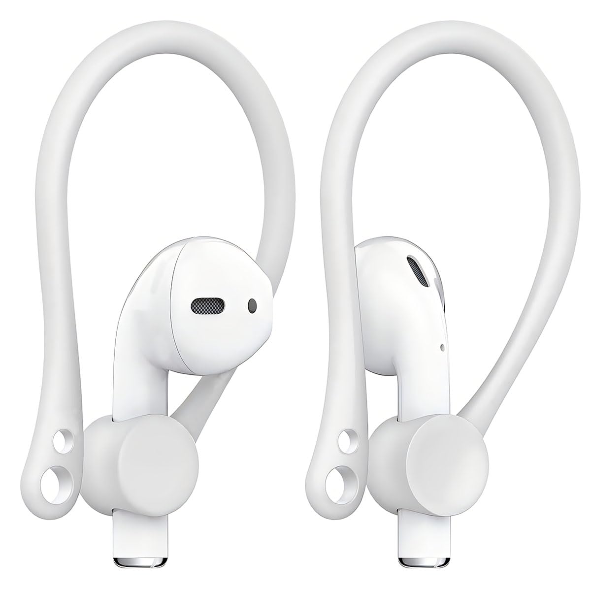 Kaca Earhooks Compatible with AirPods Pro, AirPods 3 & 2, Secure Anti-Lost Ear Attachment Loops (White)