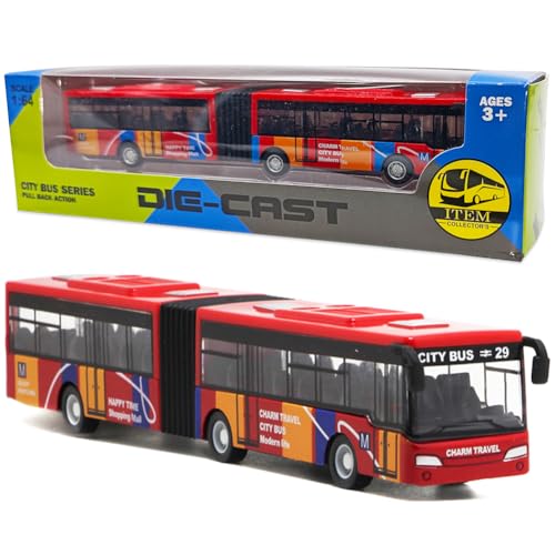 HOXSNII Bus Spielzeugautos, Car Spielzeug Pull Back Autos Spielzeugauto Set Kleine Fahrzeuge Mini Cars Spielzeug Kinderspielzeug Mini Auto Figuren Geschenk für Kinder (Rot)