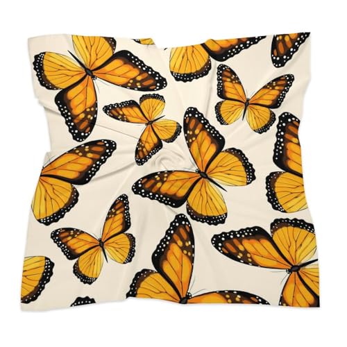 Women's Large Square Neck Scarf Dress Decor Silk Scarves Hair Wraps Headscarf3