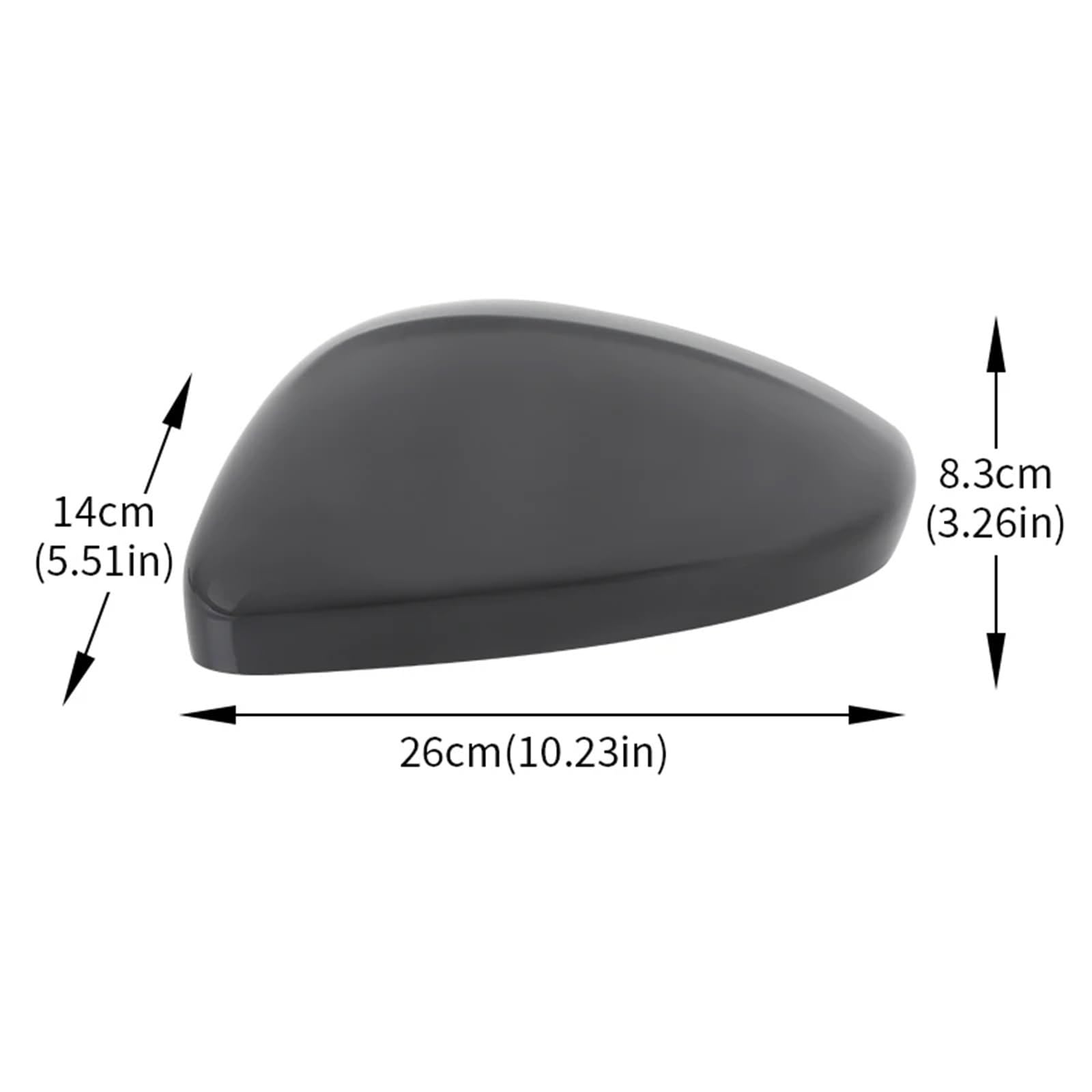 Auto Spiegelkappen Für Peugeot 308 MK2 T9 2013 2014 2015-2022 | Rückspiegel-Abdeckungstür für Kotflügel-Rückspiegel-Kappenverkleidung(Right-Primed Black)