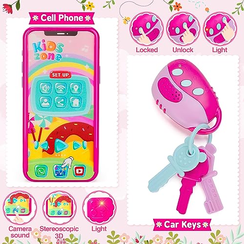 Officygnet Play Purse Toy for Girls1 2 3 Years Olds, Toddler Purse with Pretend Makeup Kit, Toddlers Toys Ages 1-2 & 2-3, Pretend Princess Play Toy for Little Girl, Birthday - Image 5