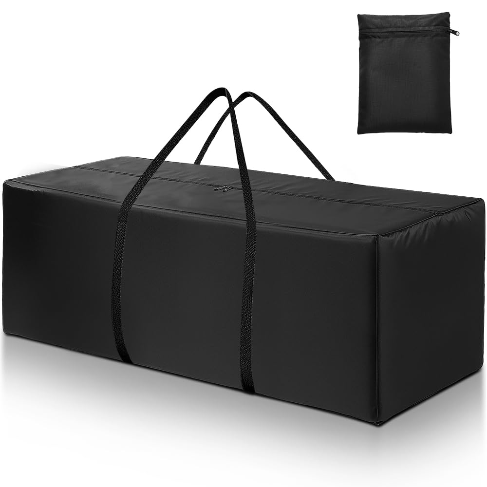 Auflagentasche Gartenpolster Aufbewahrungstasche Gartenauflagen Schutzhülle Oxford Aufbewahrung mit Tragegriff für Gartenmöbel Kissen Polsterauflagen Weihnachtsbaume, Palettenkissen (200 x 60 x 75 cm)