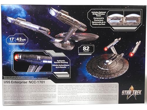 Skill 2 Model Kit USS Enterprise NCC-1701 Spacecraft Strange New Worlds (2022-Current) TV Series 1/1000 Scale Model by Polar Lights POL999M - Image 4
