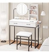 Amazon｜Dowinx ドレッサー コンパクト 2点セット コンセント付き 3色