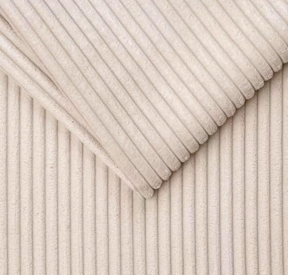TAPHICEROS Tela de Pana, Perla, 100 cm x 142 cm, Por Metro, Telas de Tapicería, Tela Gruesa, Material de Cubierta, Decorativo para Muebles de Sofá, Fundas de Cojín, Ropa