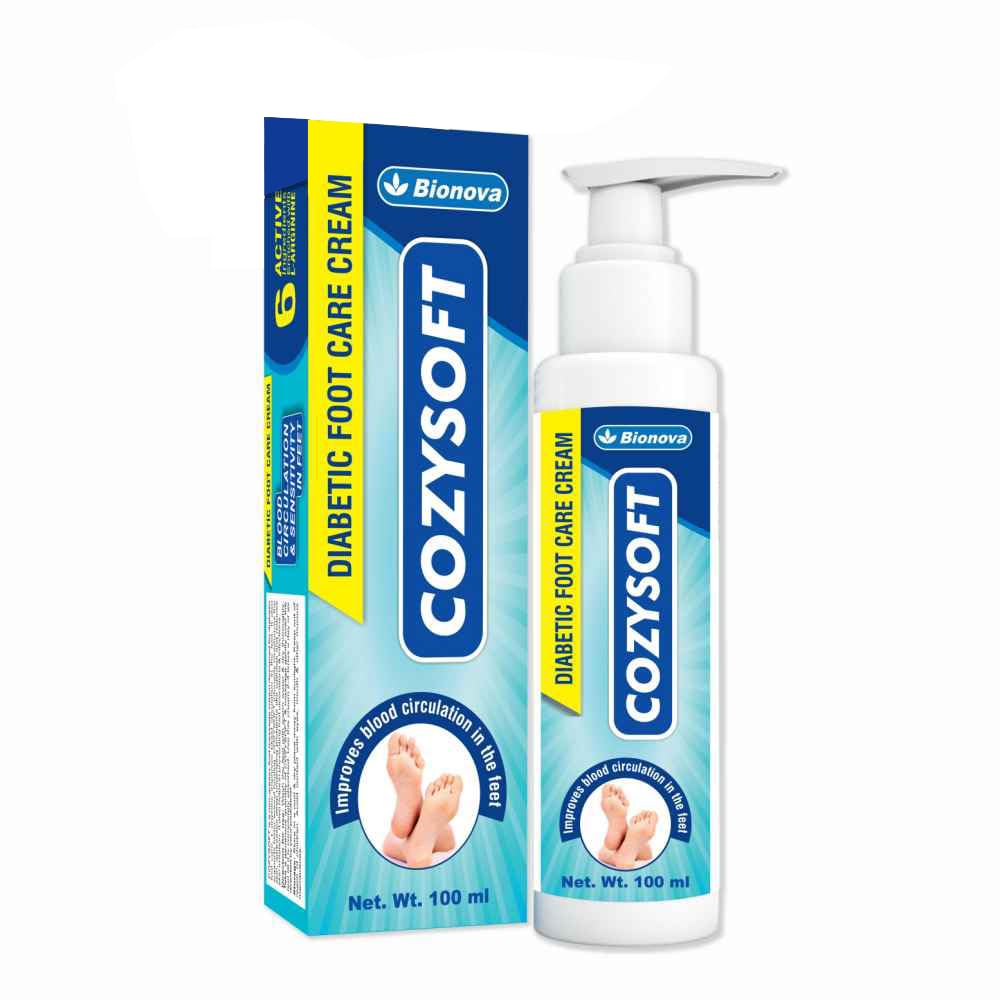 Cozysoft Diabetic Foot Care Cracked Heal Cream 100ml With 6 Active Ingredients Enriched With L-Arginine for Foot Blood Circulation and Sensityvity-image-45