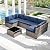 Joyside 7-Piece Patio Furniture Set, Rattan Outdoor Sectional Wicker Patio Conversation Set with Cushions and Coffee Table
