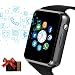Janker Smart Watch, Bluetooth Smartwatch Unlocked Watch Phone with SIM Card Slot Camera Pedometer Touch Screen Music Player Wrist Watch Android iOS Phone Compatible for Men Women,Black