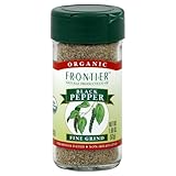 Frontier Co-op Organic Fine Ground Black Pepper, 1.8 Ounce Bottle, Full-bodied Flavor and Aroma, Kosher
