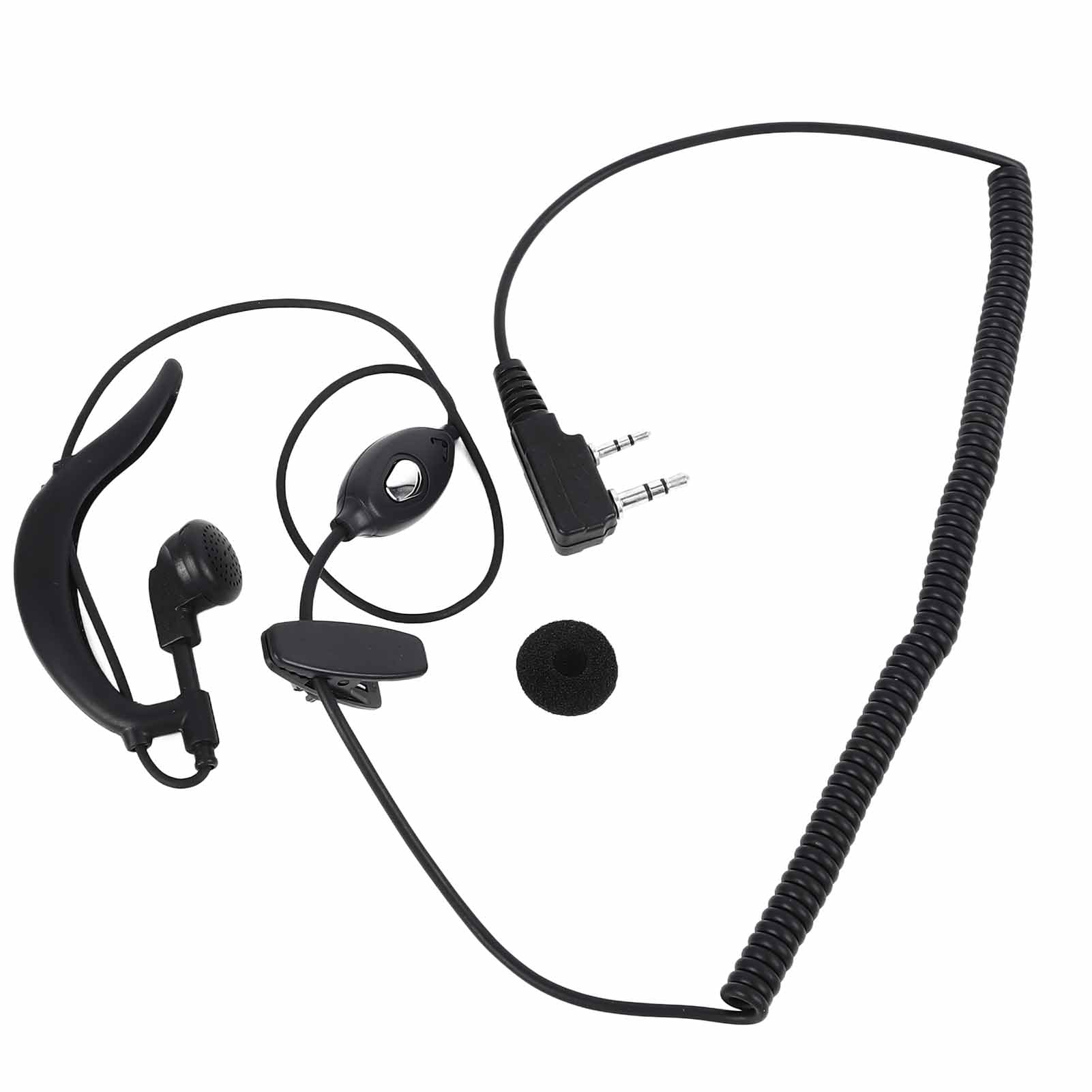 5pcs Walkie Talkie Headset with HiFi Sound, Noise Reduction, Adjustable 2 Pin Earpiece for Walkie Talkie, Professional K Head, Hanging Ear Design, Strong Compatibility