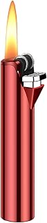 Butane Lighter, Soft Flame Lighter, Metal Portable Lighter, Candle Lighter, Reusable, Adjustable Flame Size, Suitable for Outdoor use, Gift for Men(Color:C)
