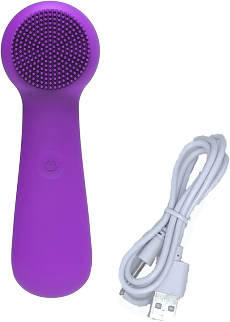 Silicone Cleansing Apparatus, Electric Soft Silicone Cleansing Brush, Waterproof Electric Face Cleansing Brush, 3 Modes Deep Cleansing & Gentle Exfoliating for All Skin Types (Purple)