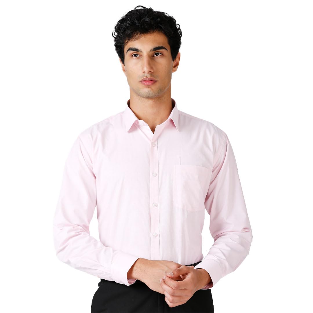 CAMBRIDGEMen's Formal Full Sleeve Shirt | Regular Fit | Polyester Cotton Blend | Office Wear | Formal Wear | Made in India | Comfortable & Breathable Material