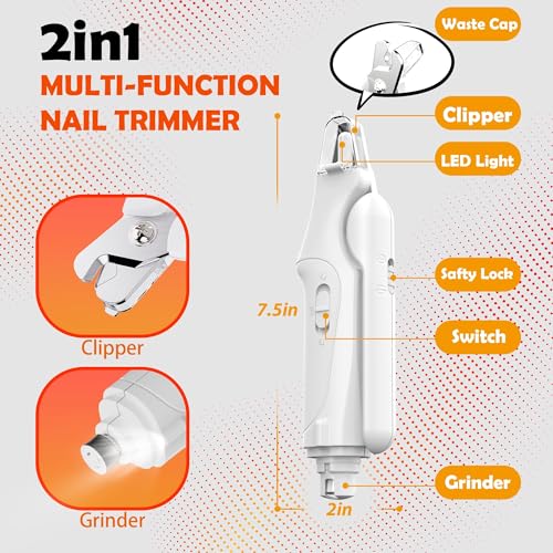 Dog-Nail-Grinder-and-Clipper-with-Quick-Sensor-New-2-in-1-Pet-Nail-Trimmer-for-Dogs-and-Cats-Strong-and-Quiet-Low-Vibration-Electric-Nail-Grinder-Rechargeable-Small-Medium-Large-Breed