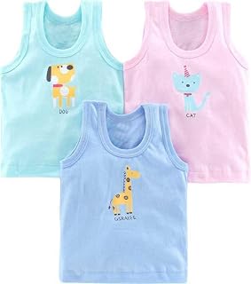 Hivata New Born Baby Boys Girls Soft Cotton Printed Vest Inner Wear for Infants Sando Vest Kids Toddler Camisole Baniyan M... Price In India
