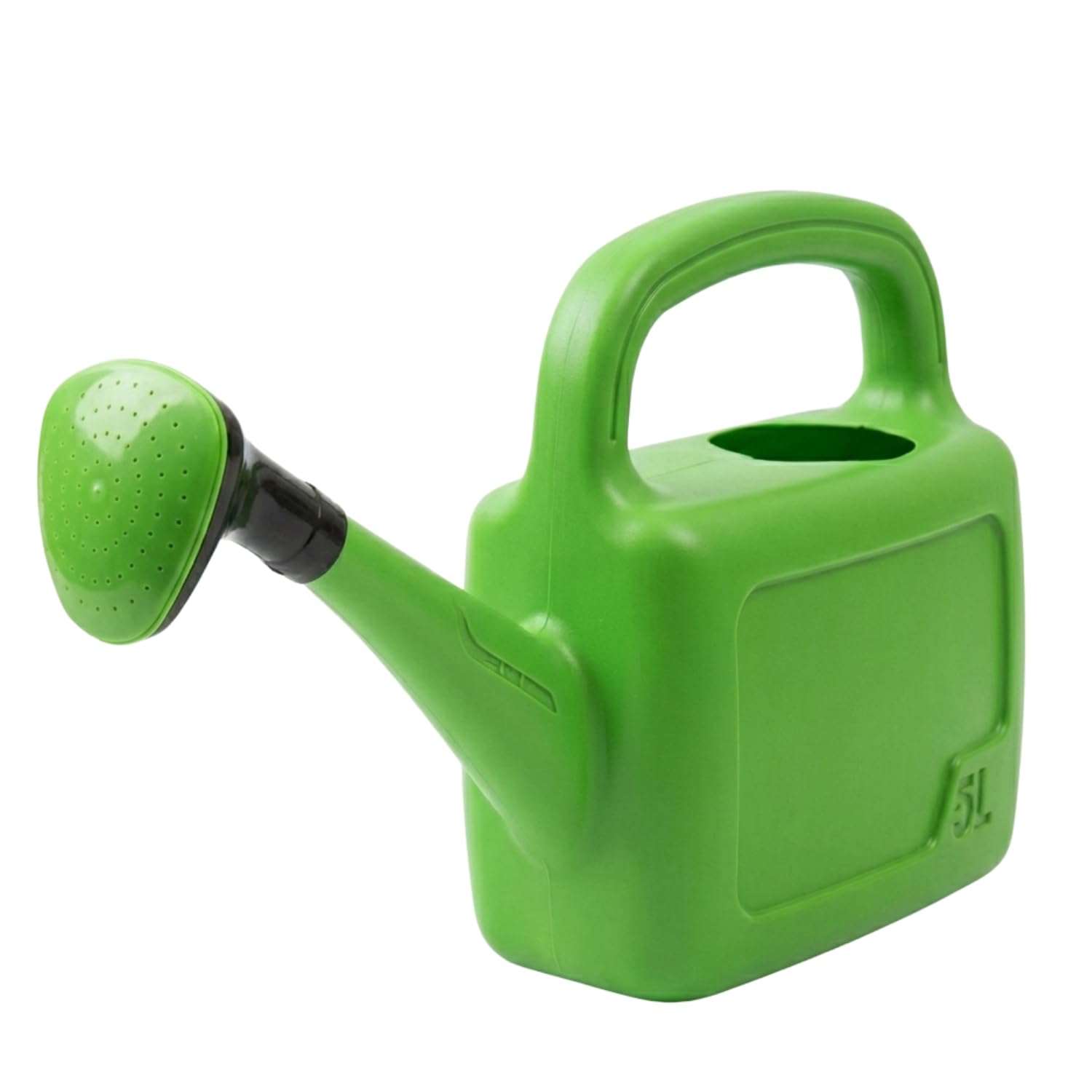 Plastic Watering Can 5L Green With Removable Rose Rectangular Large Handle Garden Plants irrigation Home Flower