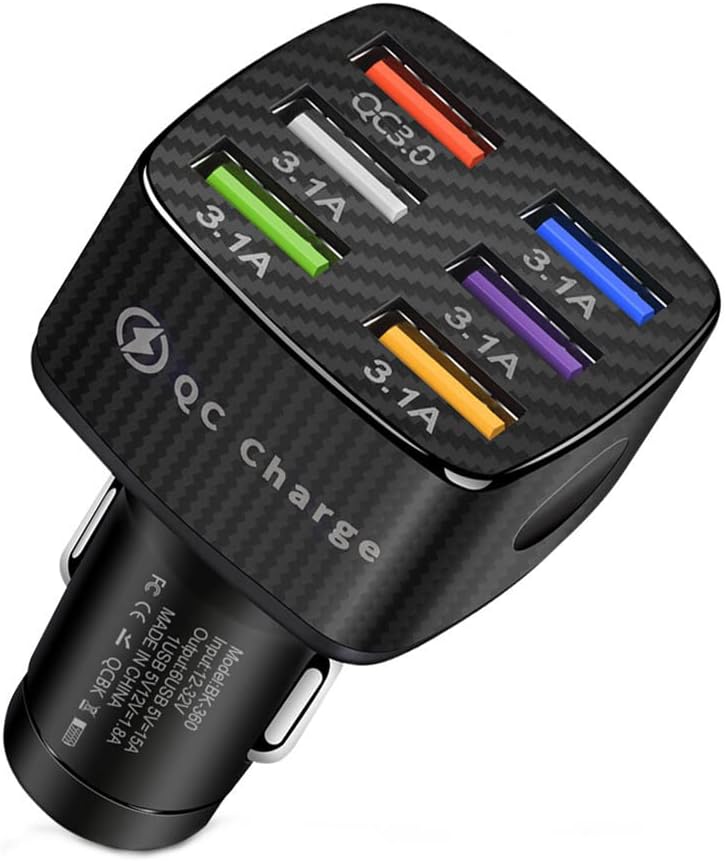 HUNDA 119W USB C Auto Ladegerät - Schnellladeadapter Mit 4 Ports Für Auto