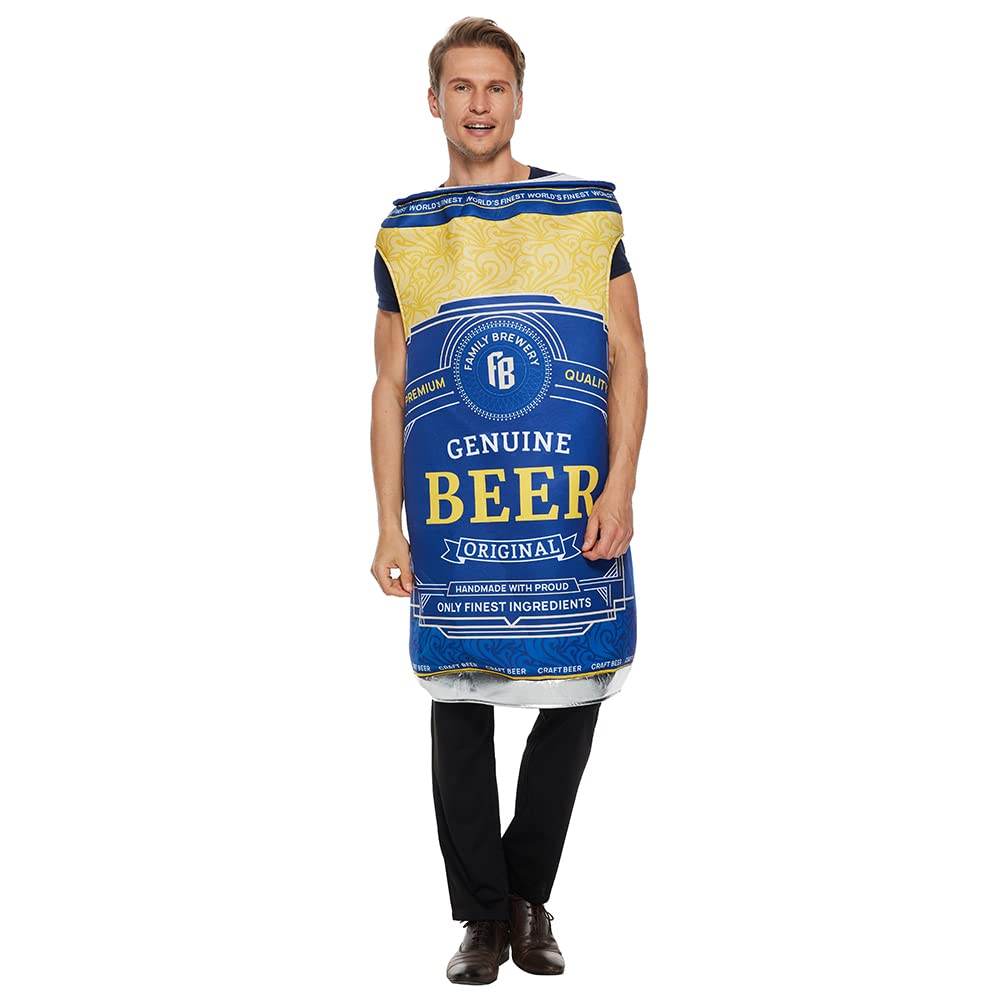 EraSpooky Disfraz de Lata de Cerveza para Adulto De Esponja para Oktoberfest Cosplay de Fiesta Halloween Carnaval