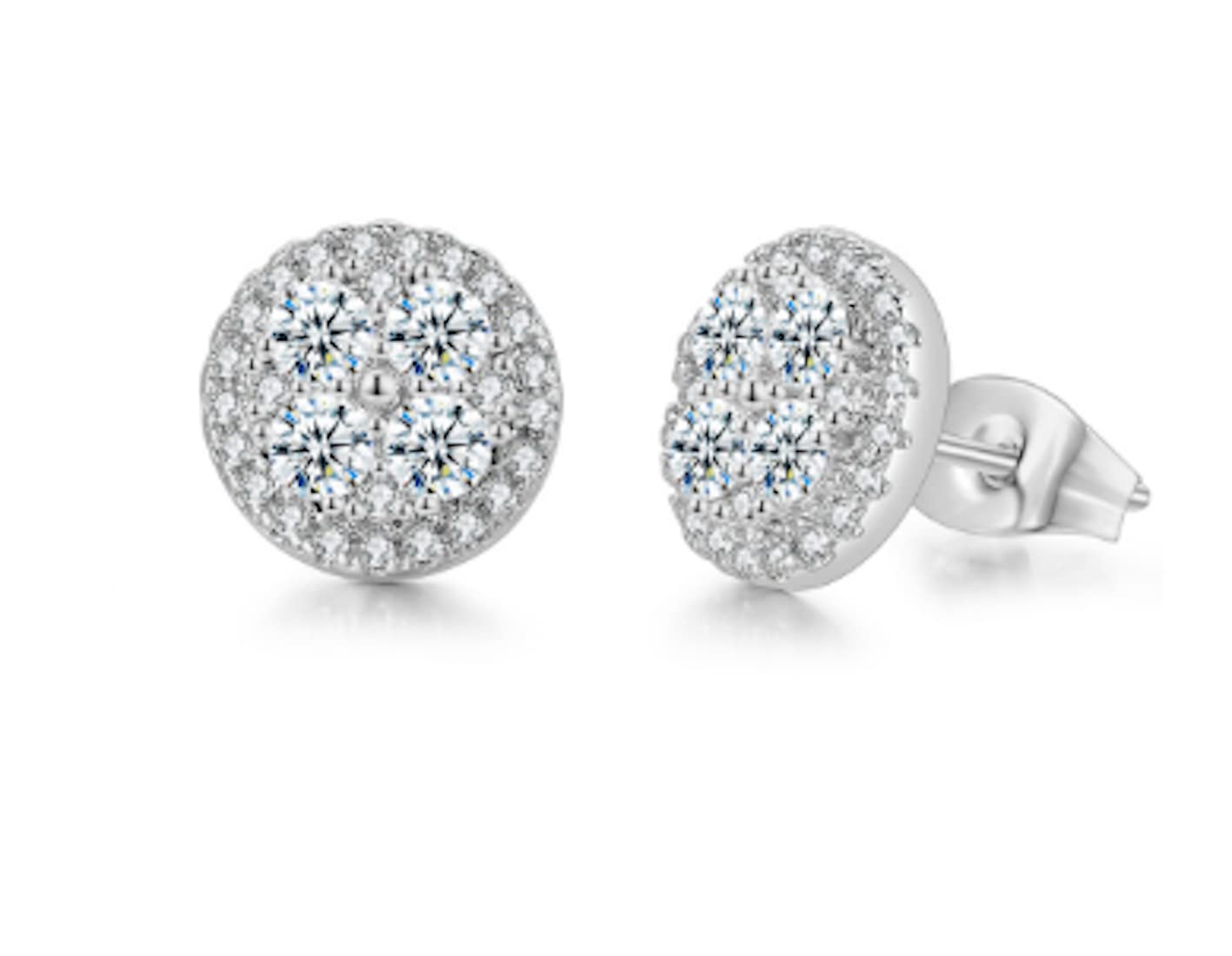 Unique Design Fashion Rose Gold Plated Micro Zircon Pave Stud Earring for Woman