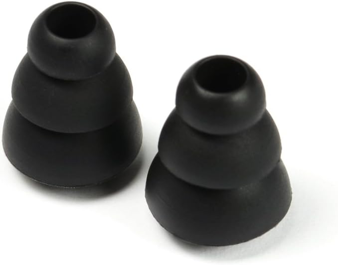 10 Replacement Earbud tips Ear Gel for Monster Beats iBeats,Tour, Urbeats se, Urbeats, Powerbeats (Not for PowerBeats 2 Wireless ), HeartBeats, Diddybeats In-Ear Headphones (Triple Flange SMALL, BLACK)