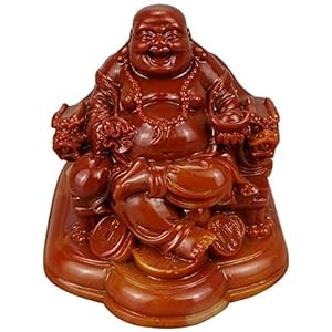 Estatuas de Buda Que ríe, Feng Shui Chino Decoración Oficina en casa Rojo Shoushan Jade Piedra Prosperidad Figuras Riqueza Hecha a Mano Buena Suerte 1016 Decoración para el hogar Showpiece
