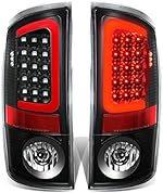 DNA MOTORING TL-DRAM07-LED-RD3D-BK-CL LED 3D Tail Light Assembly Driver & Passenger Side [Compatible with 07-08 Ram 1500 2500 3500]
