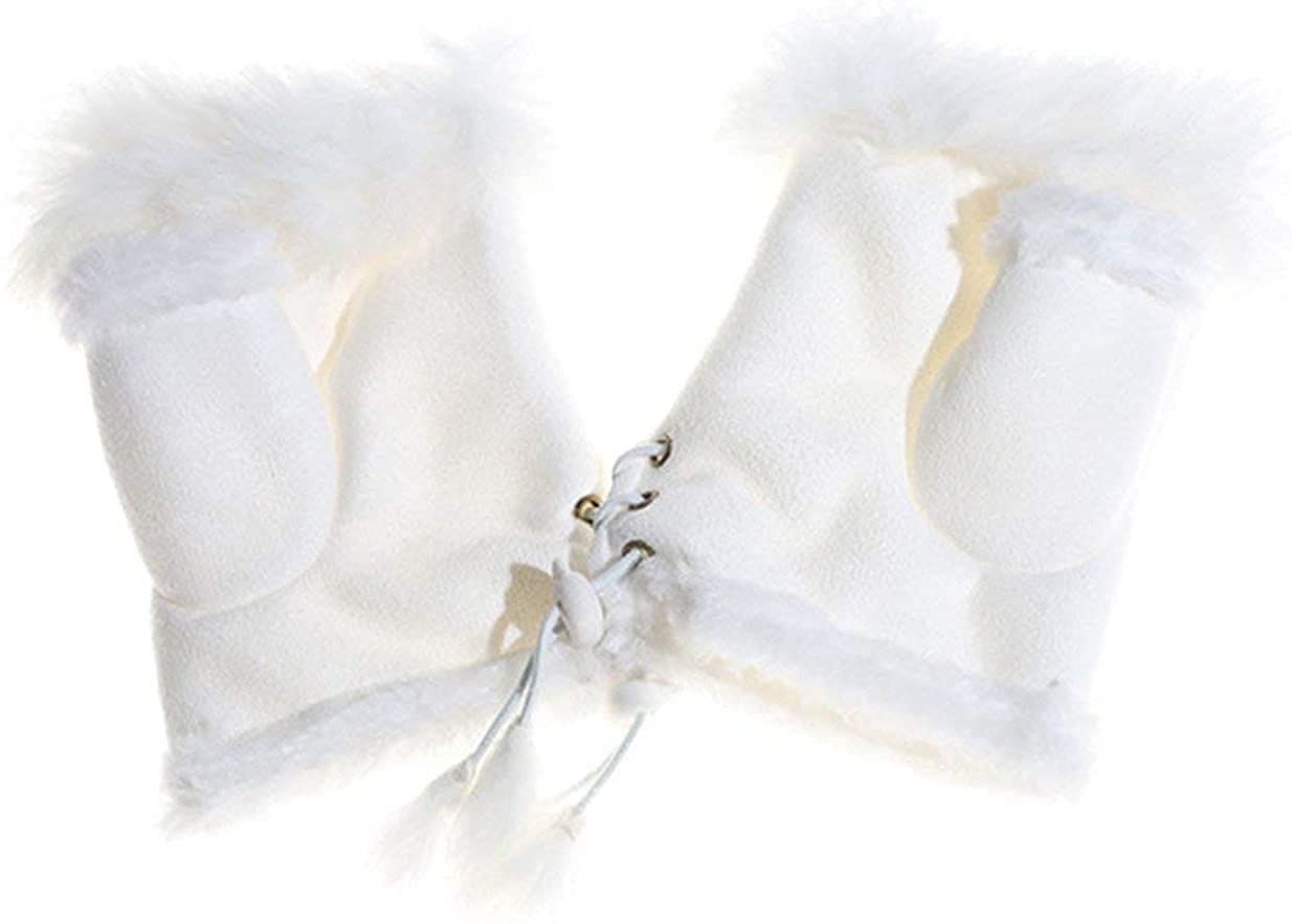 Ghcxy Unisex White -Adult Mittens Womens Gloves Fingerless Mens Fingerless Winter Simple Warm Glamorous Gloves,,M