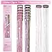 Ainani Hair Tinsel Clip in 12 Pcs Glitter Tinsel Hair Extensions 20 Inch Fairy Hair Clip in Hair Tinsel Heat Resistant Sparkly Hair Accessories for Girls Women Kids (Pink 6Pcs &Colorful 6Pcs)