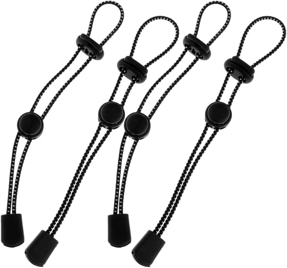 THE WHITE SHOP4pcs Backpack Hiking Stick Holder, Walking Pole Fixing Buckle Elastic Rope Lanyard for Mountaineering Climbing Trekking Outdoors