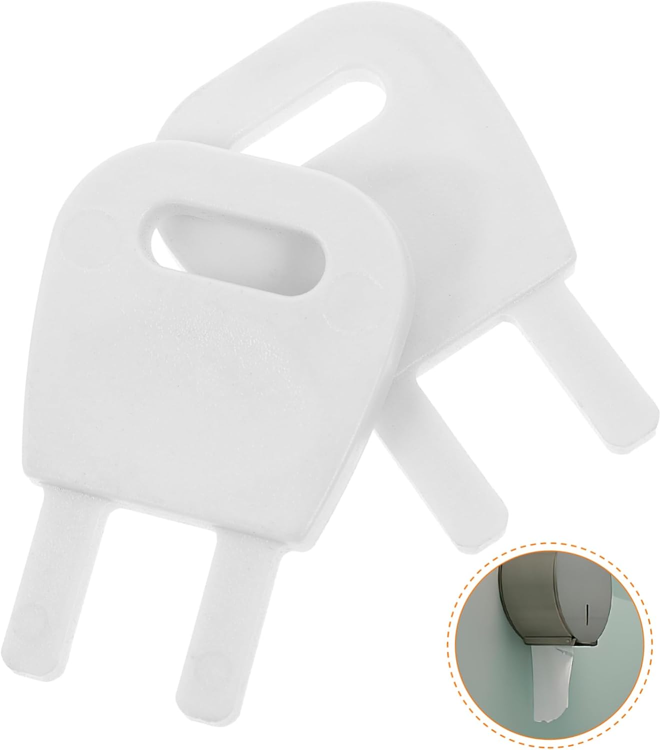 GLEAVI Toilet Paper Dispenser Key Replacement Set 2pcs Roll Paper Dispenser Keys for Commercial and Home Use for Easy Access