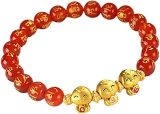 Bracelet serpent de style chinois 2025 pour femmes et hommes apporte richesse santé et bracelet bijoux couple chance perles rouge Good GiF
