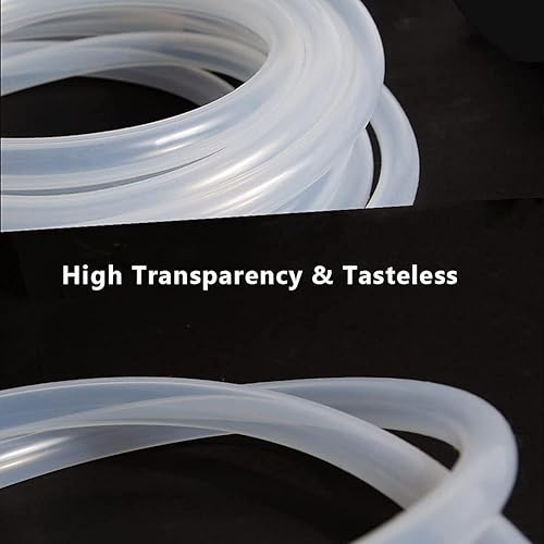 Miniatura 34 de Feelers Tubo de silicona de alta resistencia de 0.315 in de diámetro interior x 0.433 in de diámetro exterior grueso de grado alimenticio de alta