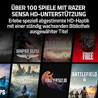 Razer Kraken V4 Pro - Kabelloses Gaming-Headset mit Control Hub Sensa HD-Haptik (OLED-Control-Hub, Triforce 40mm Treiber, HyperSpeed & Bluetooth, THX Spatial Audio, RGB) Schwarz – Ansicht 4
