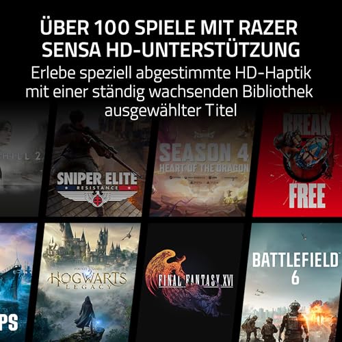 Razer Kraken V4 Pro - Kabelloses Gaming-Headset mit Control Hub Sensa HD-Haptik (OLED-Control-Hub, Triforce 40mm Treiber, HyperSpeed & Bluetooth, THX Spatial Audio, RGB) Schwarz