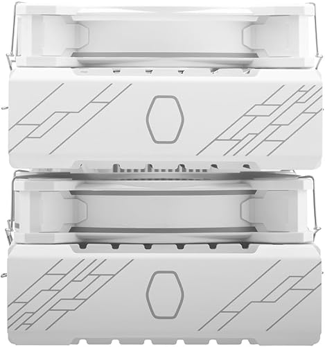 Miniatura 6 de Cooler Master Hyper 622 Halo White Enfriador de aire de CPU de doble torre, ventilador PWM de 120 Halo, ARGB de doble bucle, 6 tubos de calor de