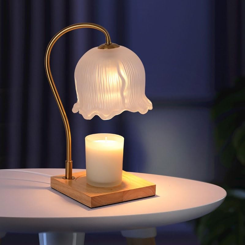 Lampe de table à gradation en marbre véritable et cire fondante - 3