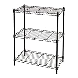 Realspace Wire Shelving, 3-Shelves, 30'H x 23'W x 13'D, Black