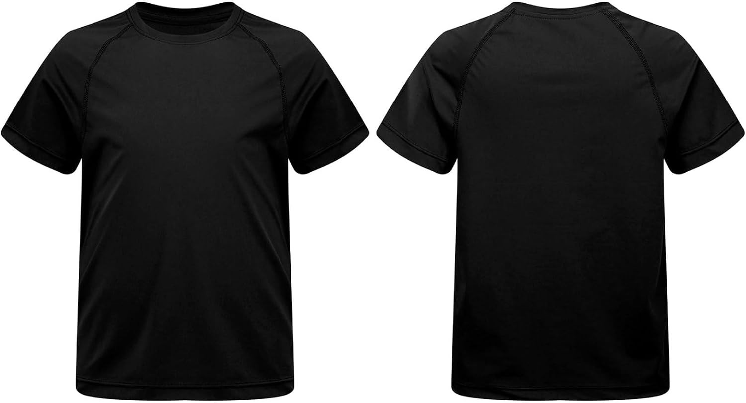 Loyan Girls and Toddlers' Athletic Performance T-Shirt Active Sports Activewear Short Sleeve Round Neck Basic Tees