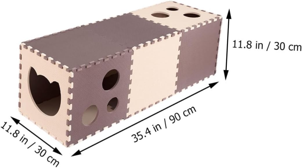 Kisangel 1set Funny Cat Tunnel Wear-Resistant Cat Plaything Design for Indoor Kittens Lightweight Space-Saving Engaging Playtime