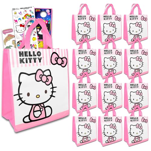 Lot de 12 sacs Hello Kitty réutilisables pour emballage bonbon sans plastique