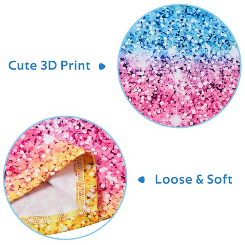 4t Girls Sleeveless Dress Rainbow Sequin Print Twirl Dress with Pocket Kids Pretty Outfits for Summer Beach Holiday Size 4-5 Years — view 3