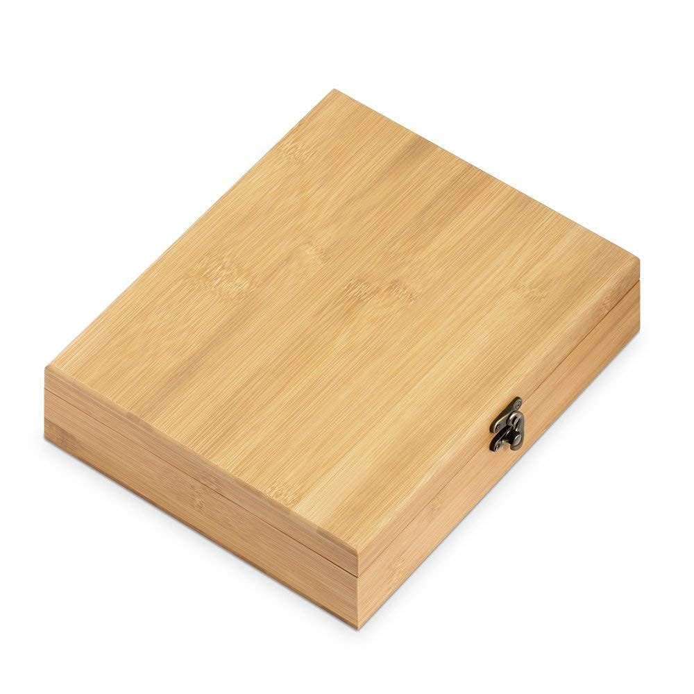 Maverton Ensemble d'accessoires pour vin avec coffret en Bois de Bambou