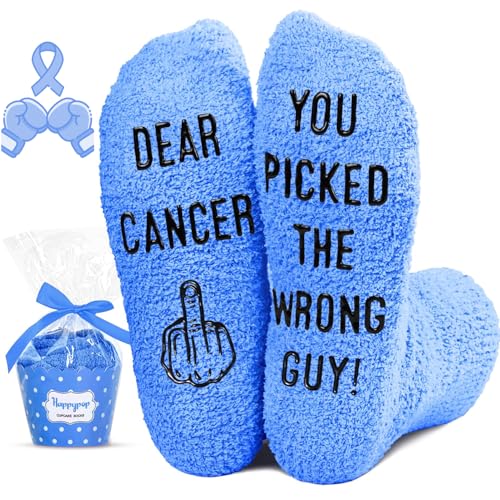 Image of HAPPYPOP Cancer Gifts for Women Men - Breast Cnacer Care Socks for Patient Friends